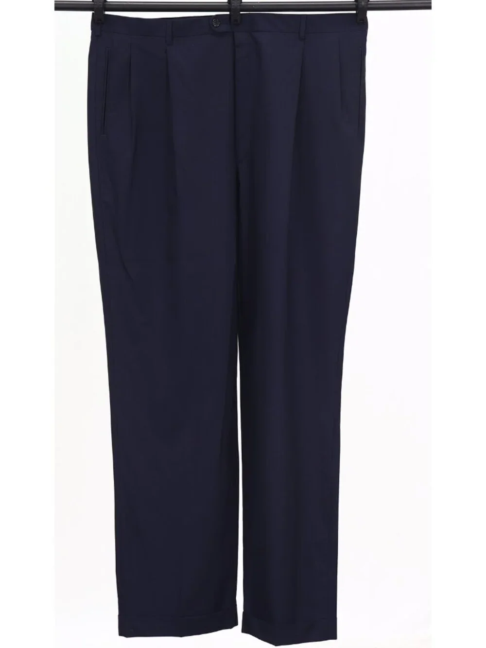 Hickey Freeman Mahogany 52L 42x35 Navy Full Suit 2-Button Solid R919